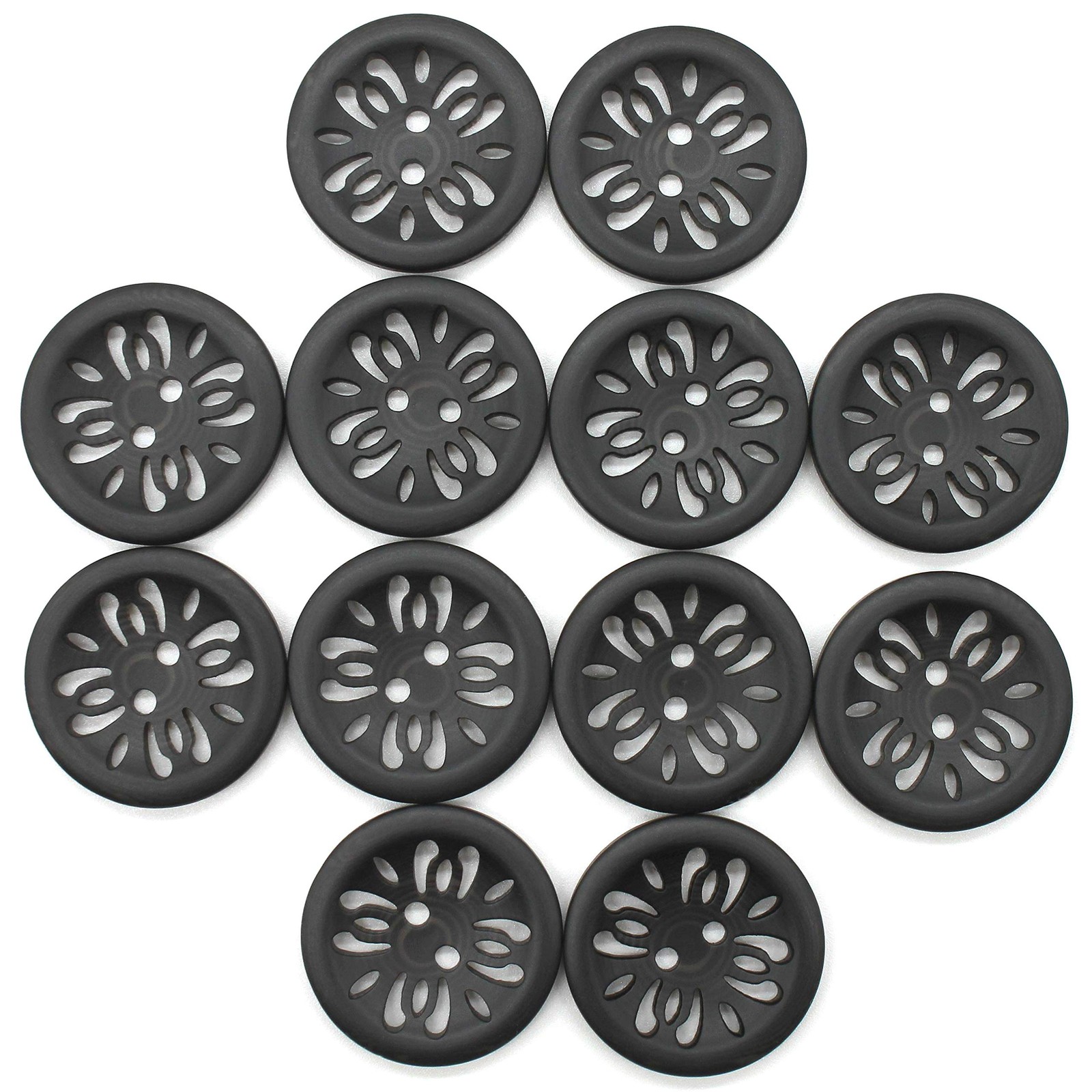 Raydodo 12 Pcs 25 millimeters x 25 x 3.9 millimeters, 1-Black