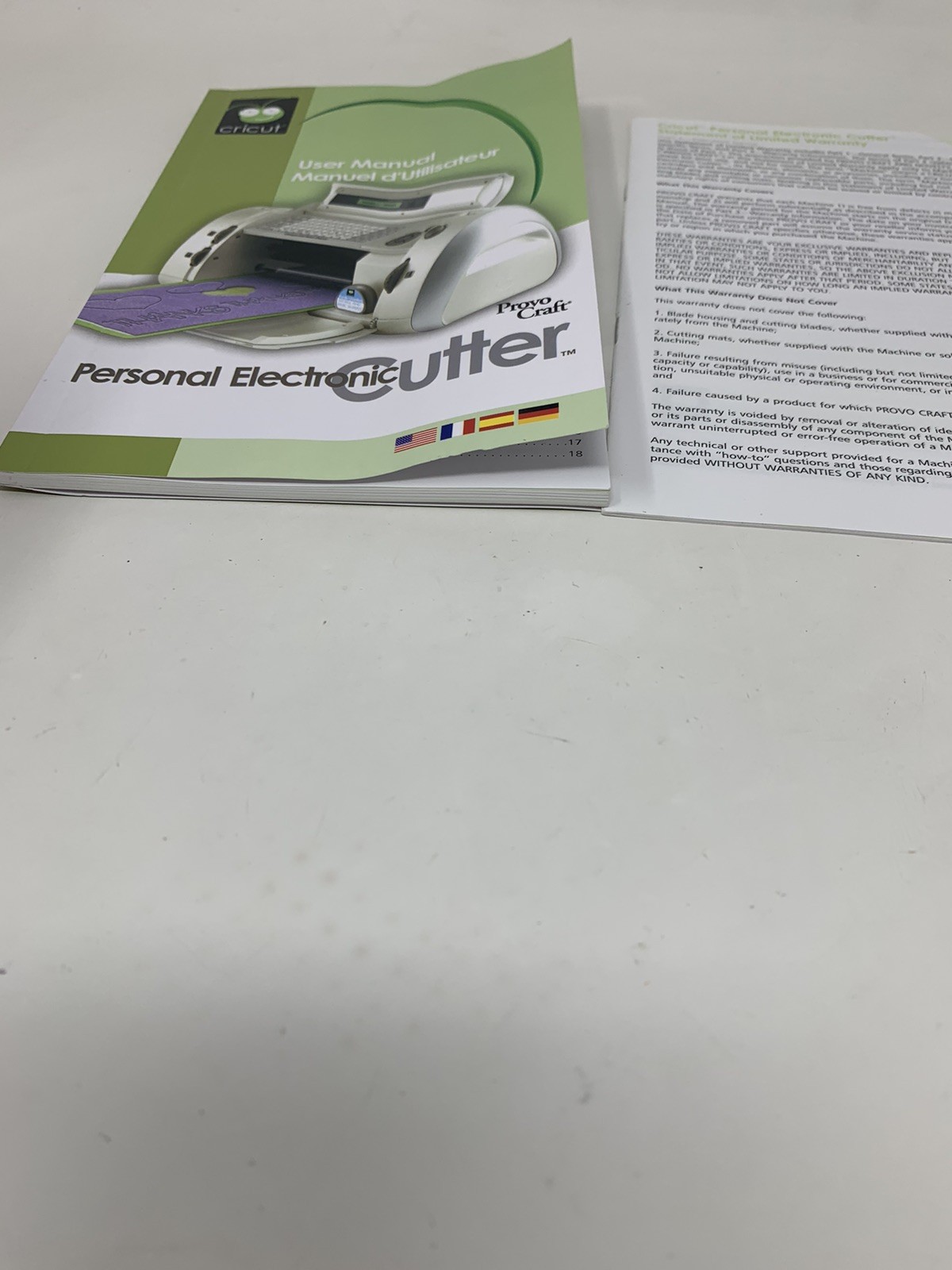 CRICUT Instruction User Manual Book Personal Electonic Cutter Machine 29-0069