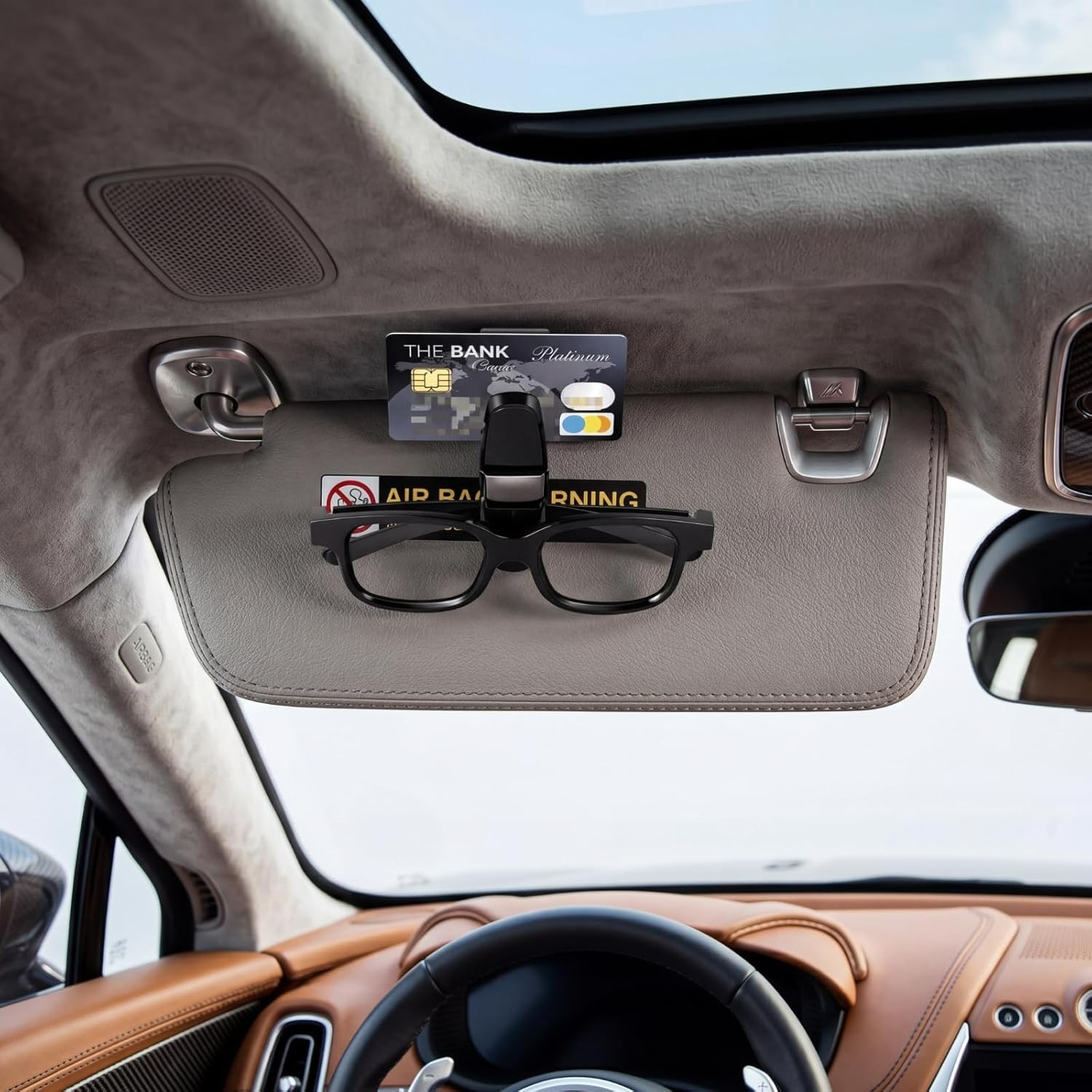 Eyewear Storage Solutions: 4 Pcs Sunglasses Holders for Convenient Car Visor Use