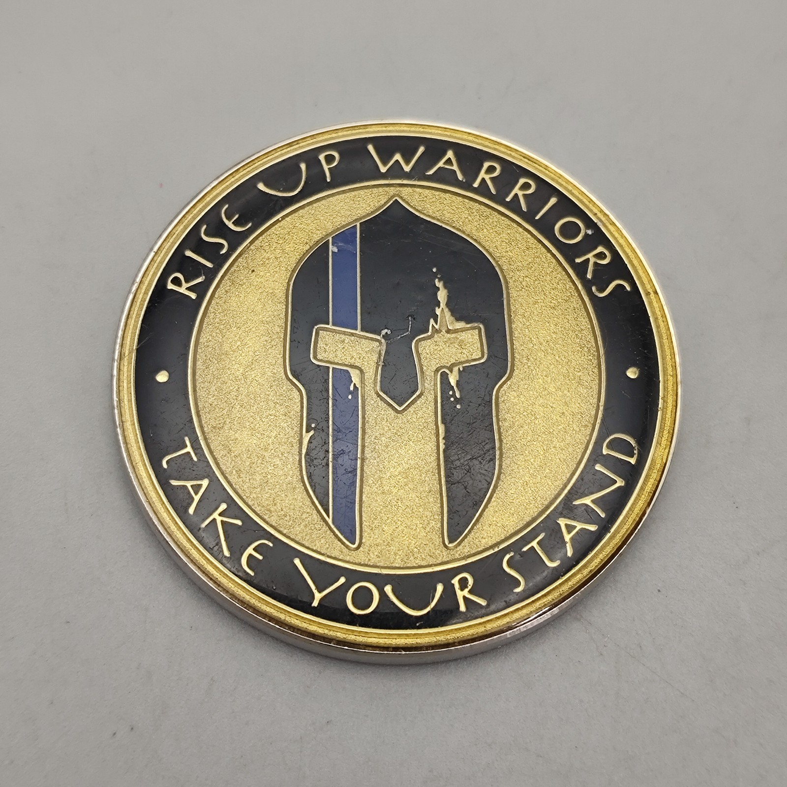 Rise up Warriors Take Your Stand Challenge Coin