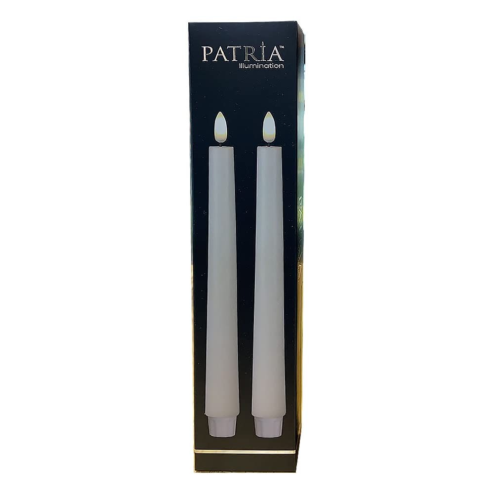 Patria Illumination LED Taper Set White 11 Inch,Light Bulbs
