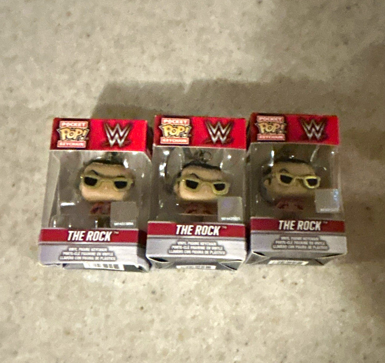 Funko WWE The Rock Pocket Pop! Vinyl Figures Mixed Lot 3-Pack, Original Opened