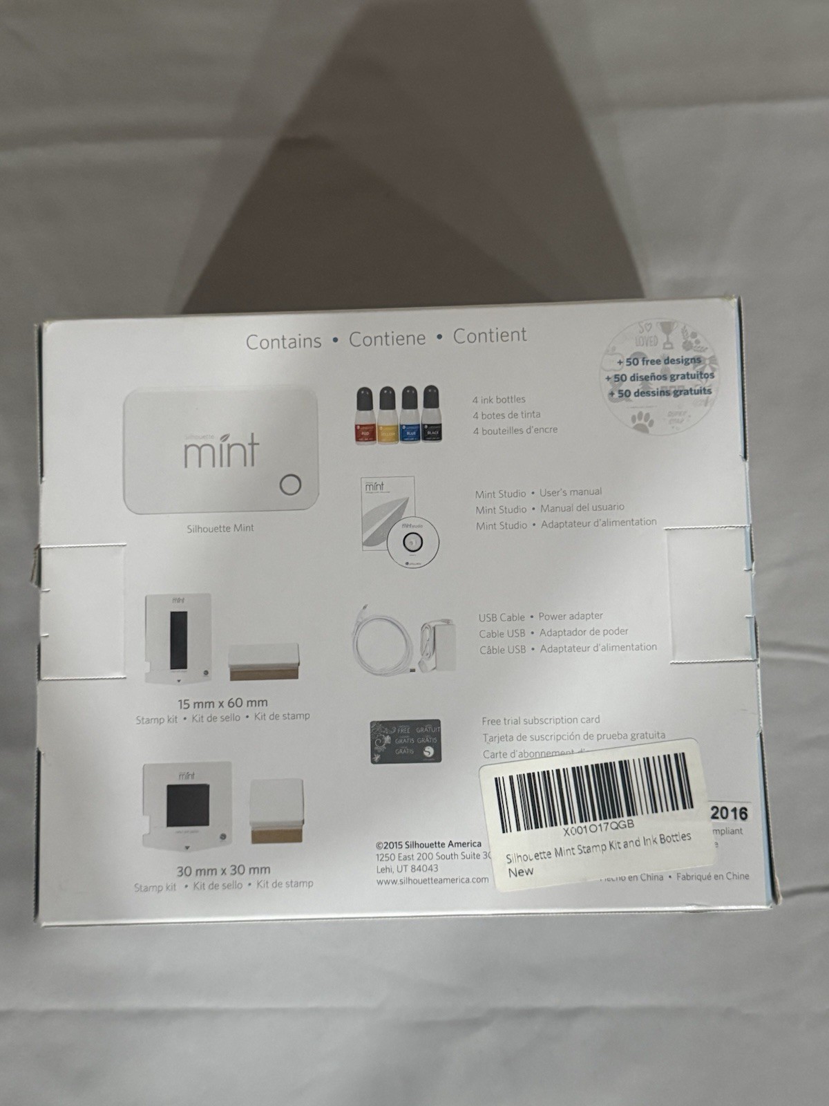Silhouette Mint Custom Stamp Maker Machine Kit with Ink Bottles