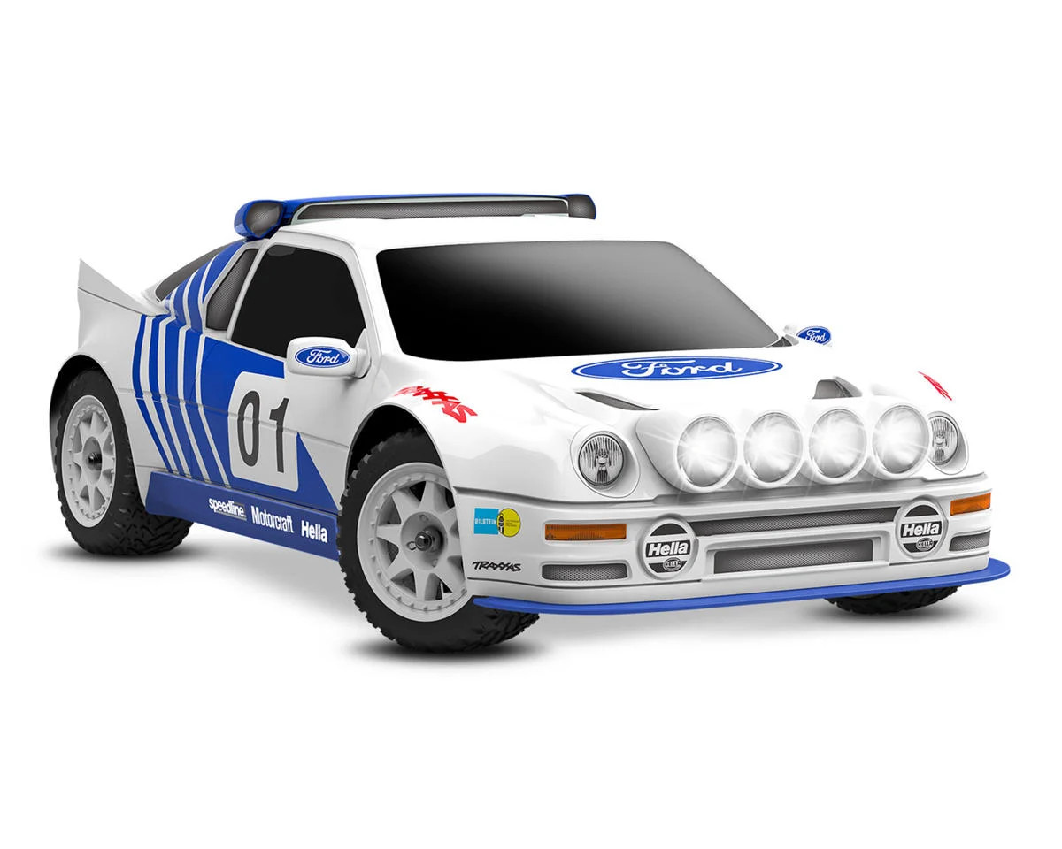 Traxxas Mini Rally Ford RS200 4x4 VXL Brushless 1/16 RTR AWD Rally Car (White)