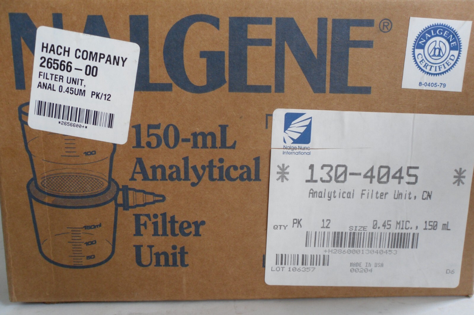 Nalgene Analytical Filter Unit, CN 130-4045, 0.45Ul