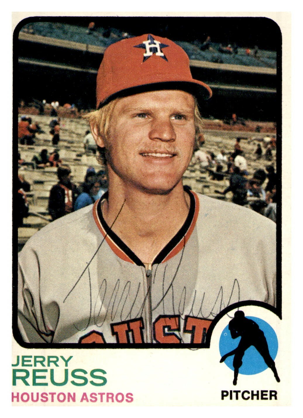 Jerry Reuss Signed 1973 Topps #446 Autographed Astros 50475