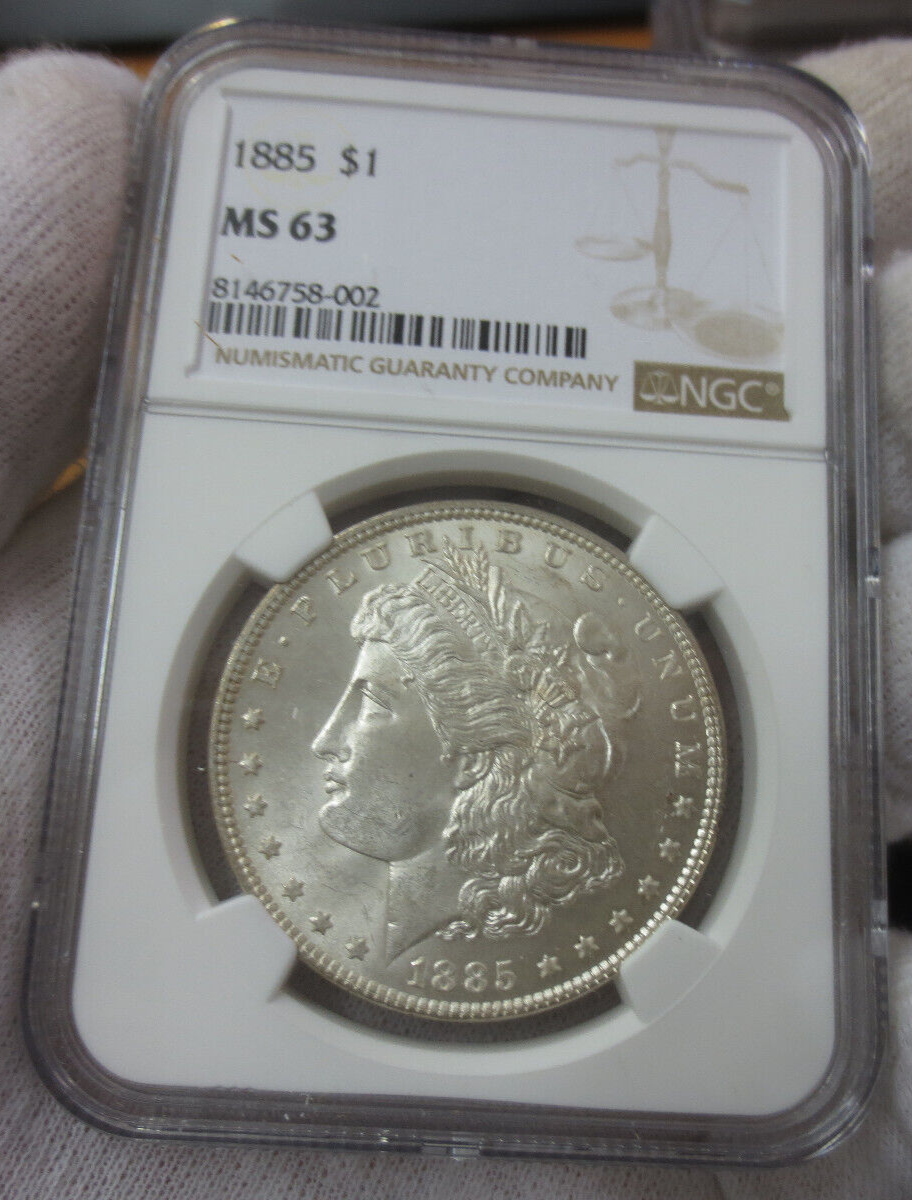1885P Morgan Dollar NGC MS63 (002) (Doubled "5")