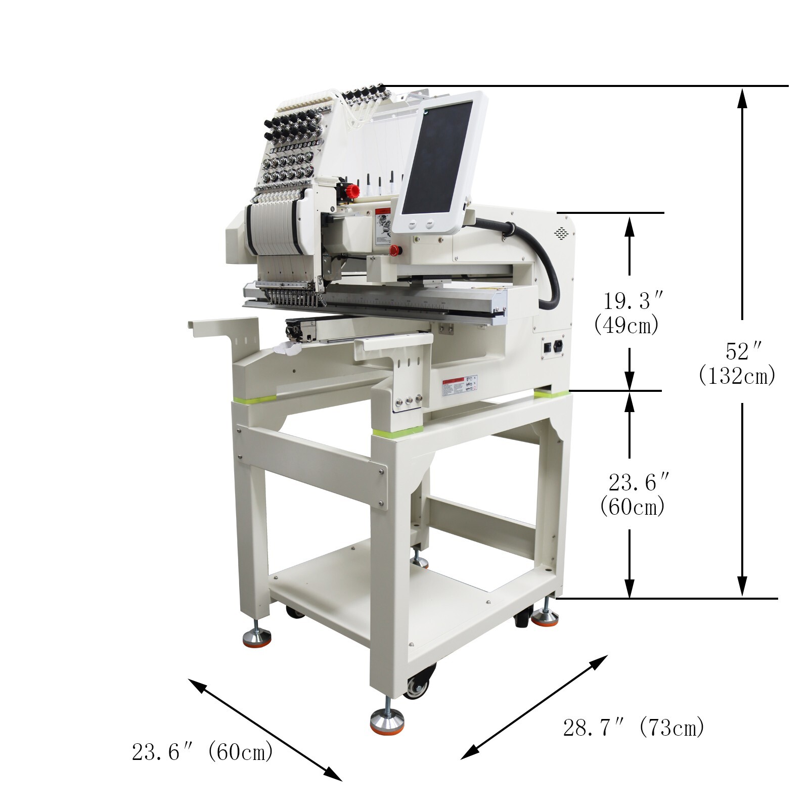Commercial Home Automatic Flat Hat Embroidery Machine Single Head 12 Needles