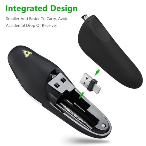 Presentation Clicker Remote, Type C&USB Wireless Presenter, PowerPoint K100B