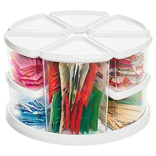 Rotating Carousel Craft Organizer, 9-Canister, Includes 3" and 6" Canisters,