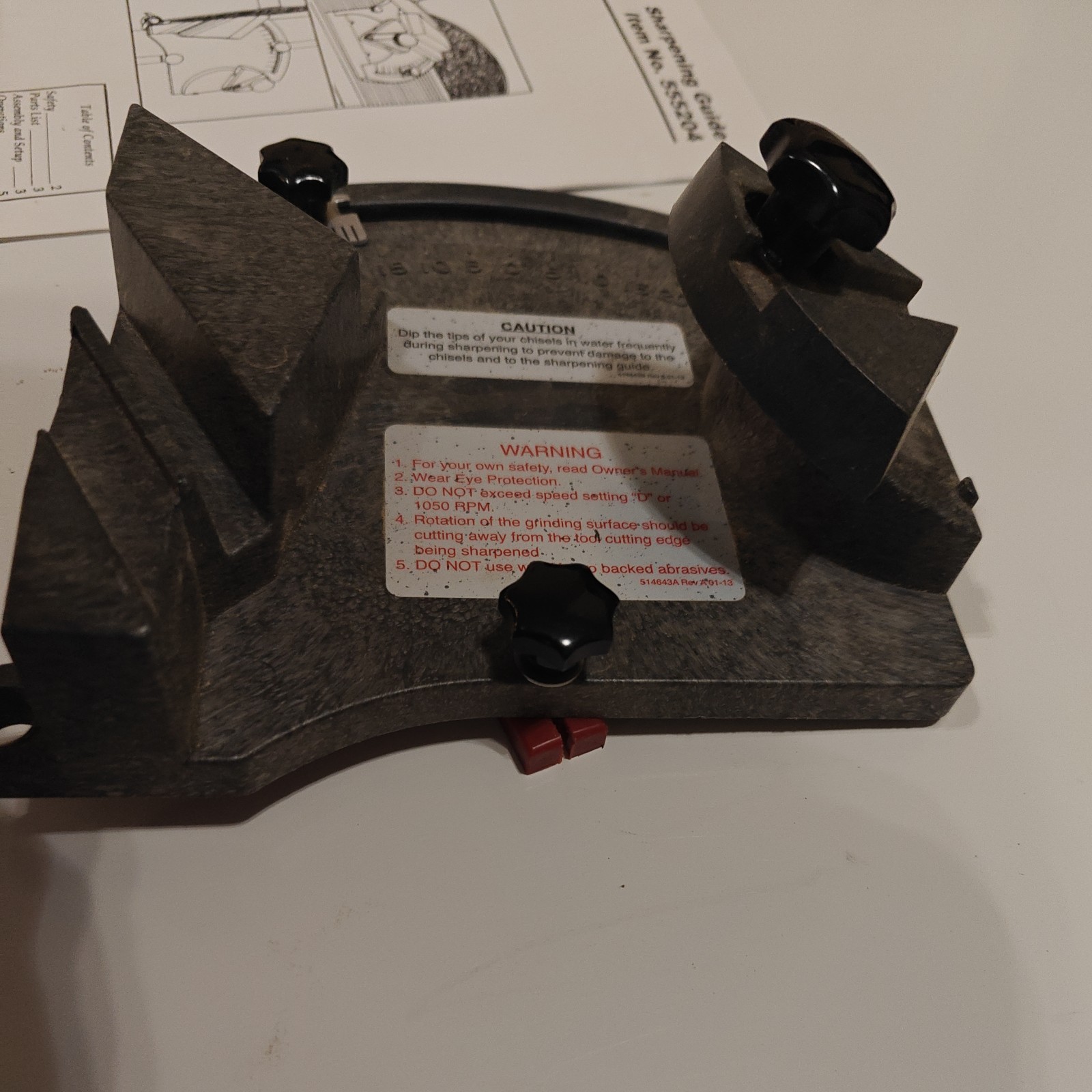 Genuine Shopsmith Chisel Sharpening Guide Jig