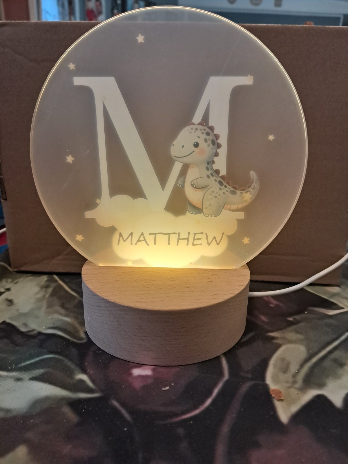 Night Light Matthew With A DINOSAUR TURN IT OFF