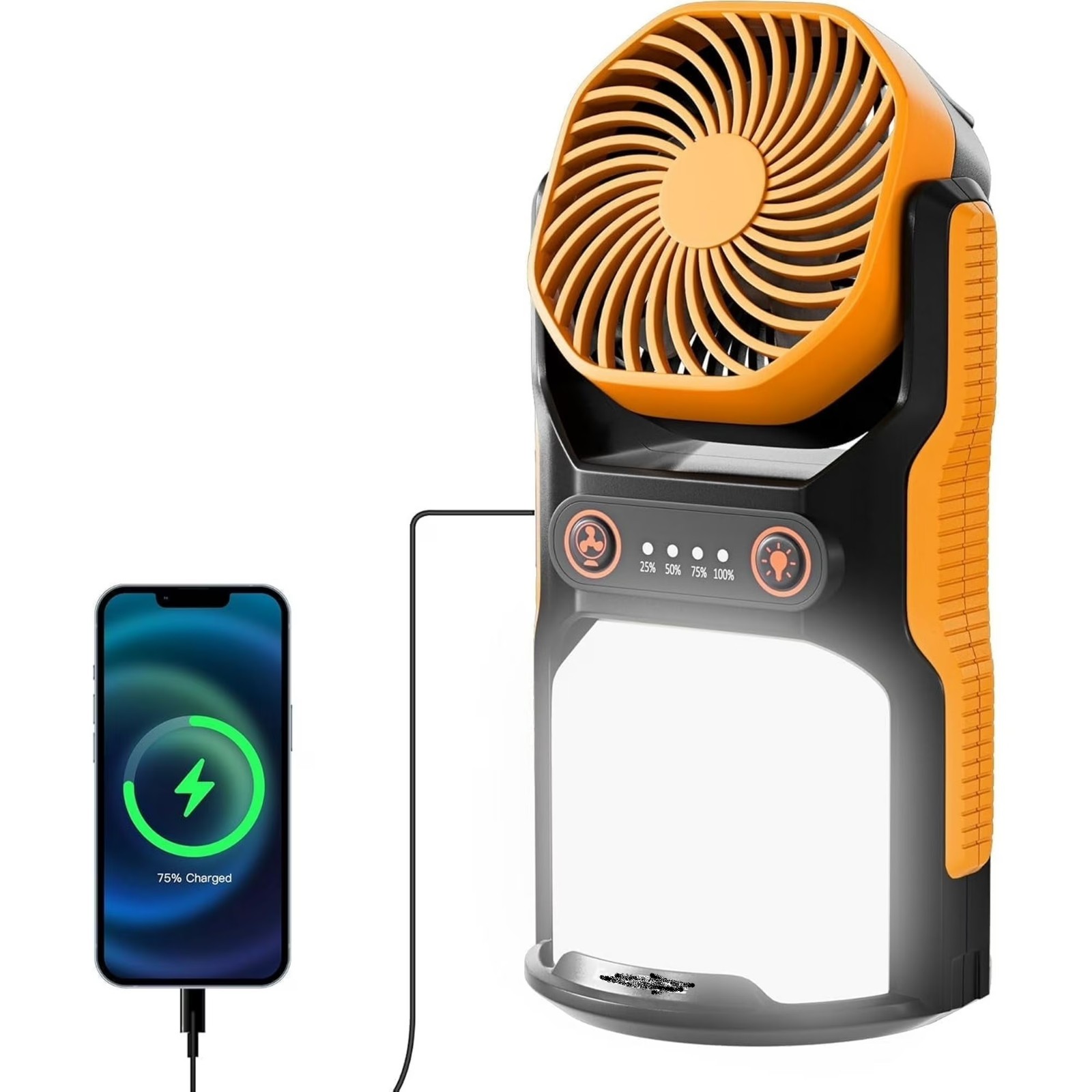 Rechargeable Camping Lantern Fan 1000LM 4400mAh Power Bank USB LED Light