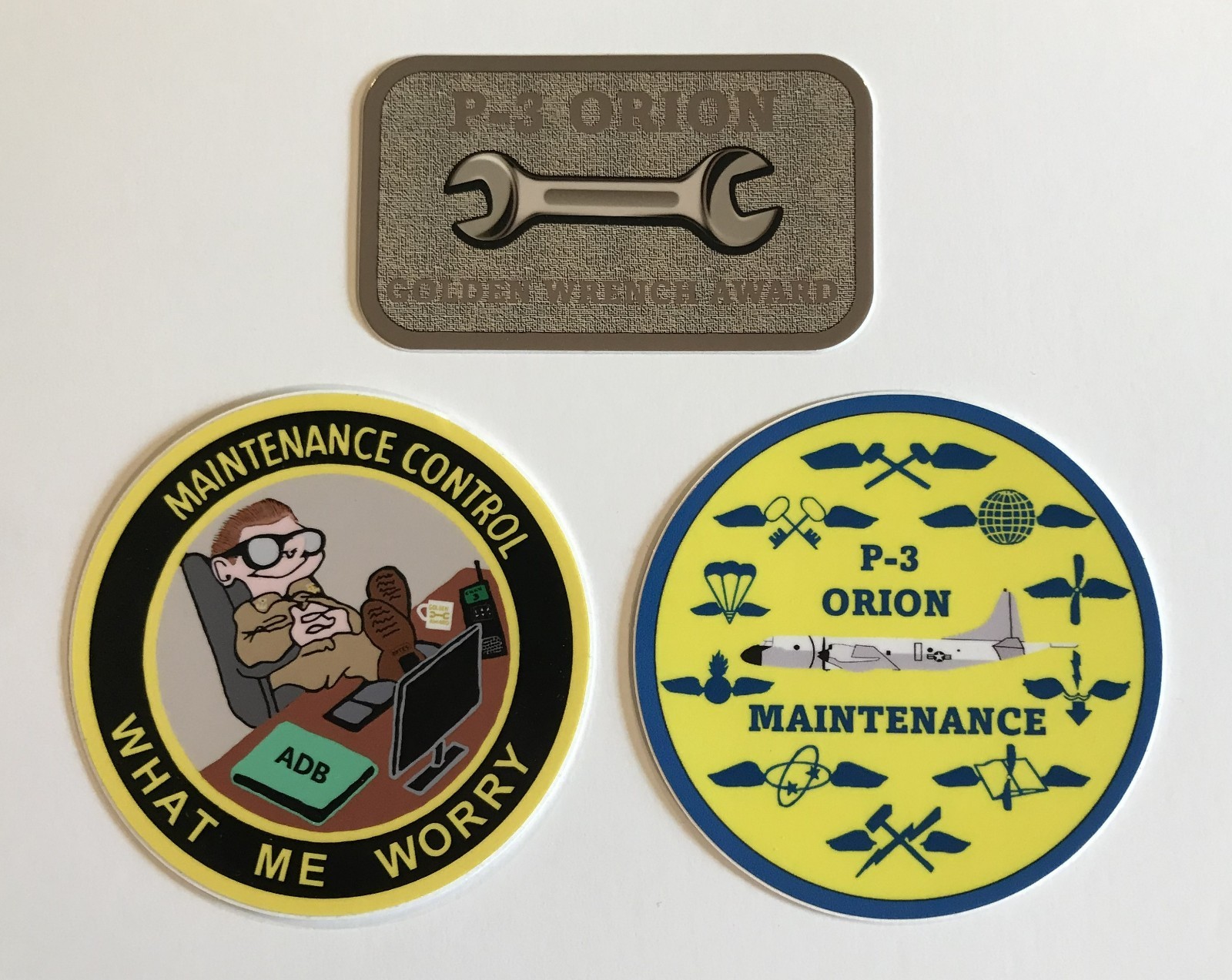 P-3 ORION MAINTENANCE STICKER LOT VP SQUADRON AVIATION RATINGS GROUND POUNDER