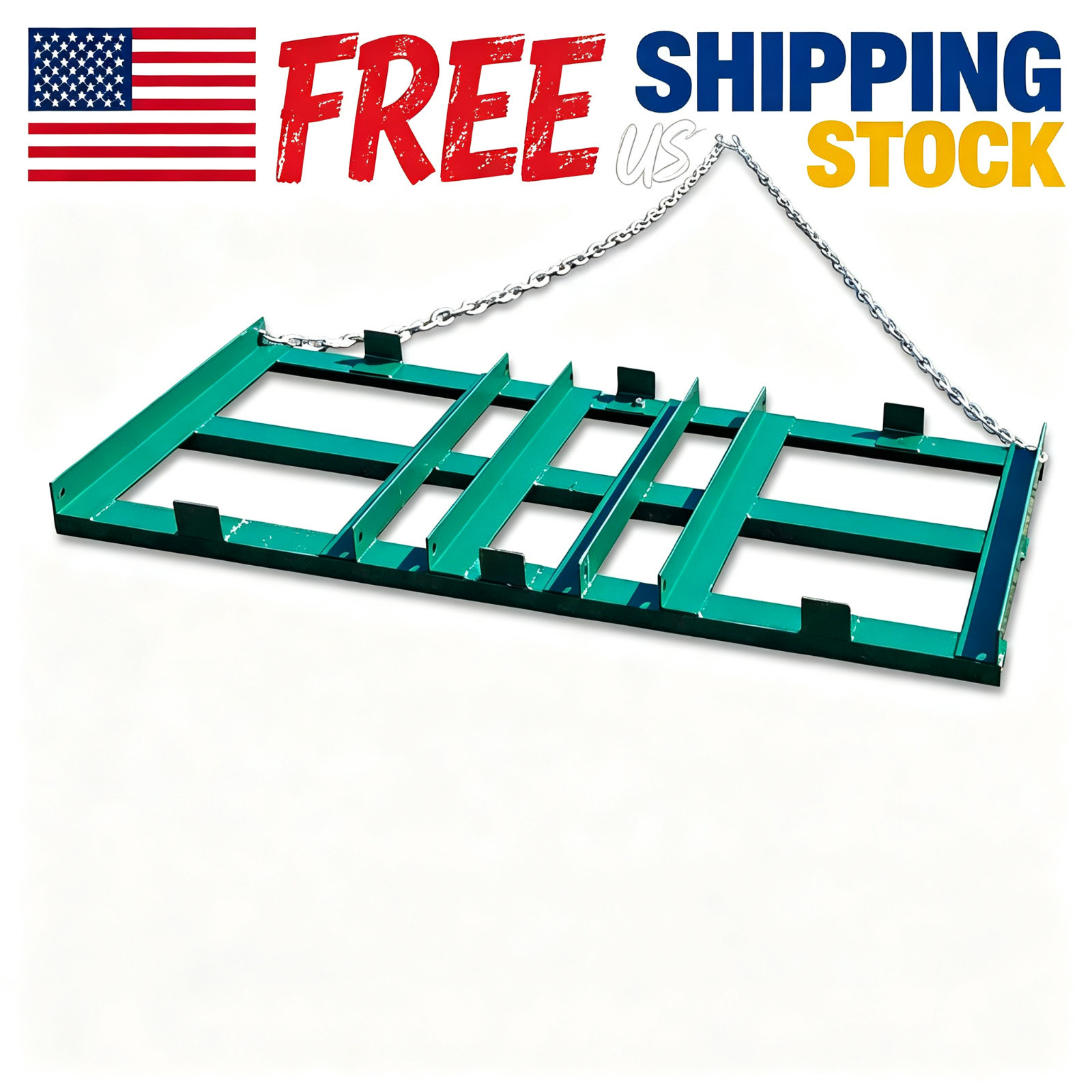 6 ft Tow Behind Drag Harrow Driveway Grader for ATV/UTV, Heavy Duty Yard Levelin
