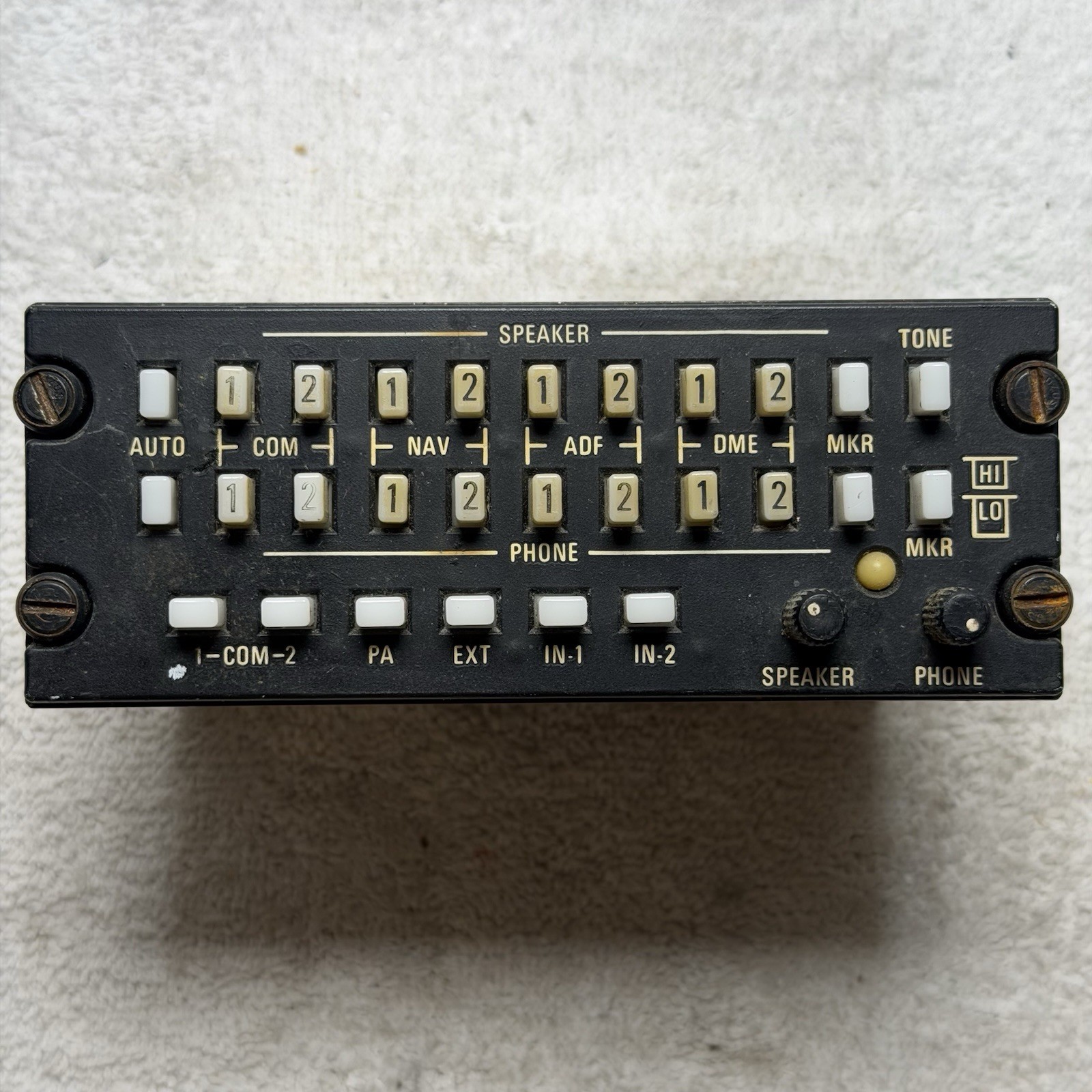 071-1087-01 King Radio KA119 Audio Control Panel
