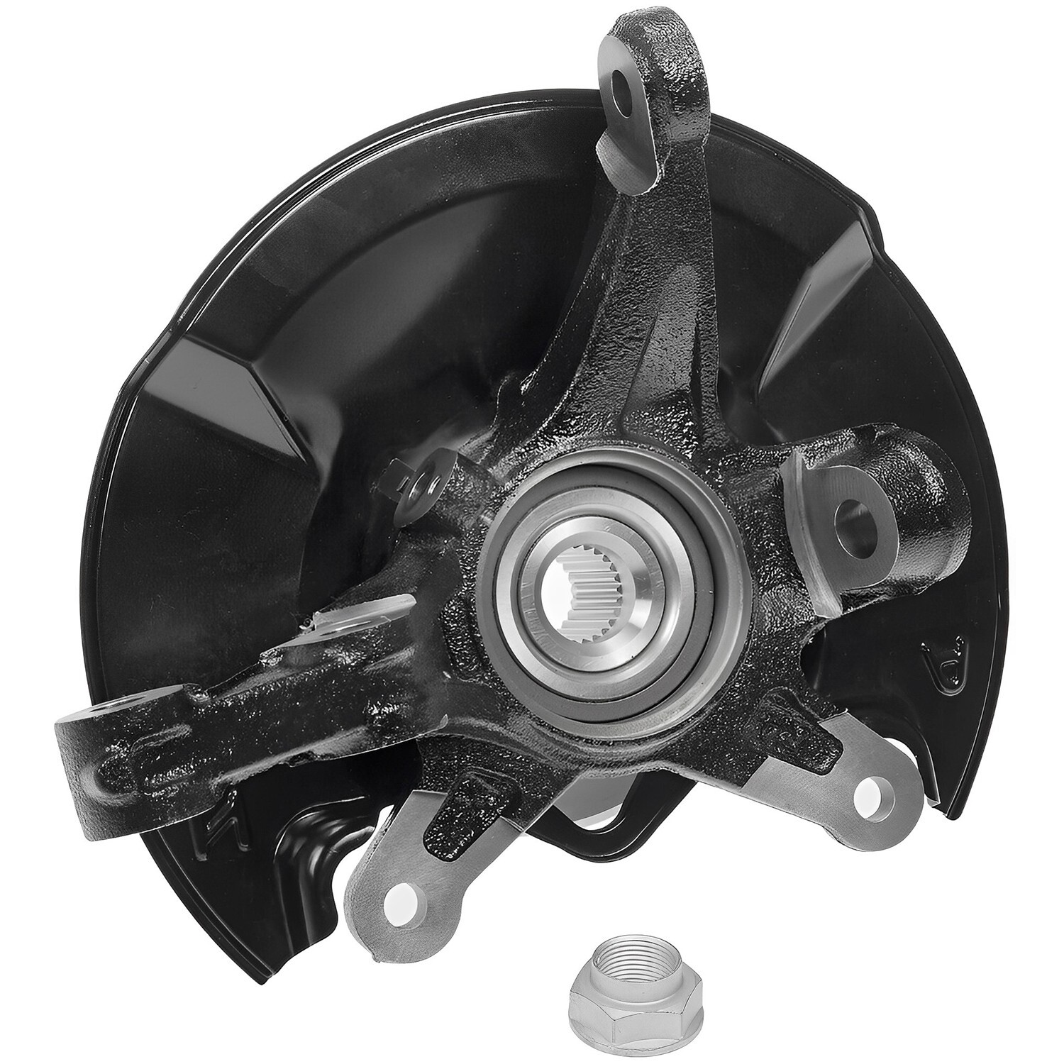 Pair Front Steering Knuckle & Wheel Hub Bearing for 2006 2007 - 2011 Honda Civic