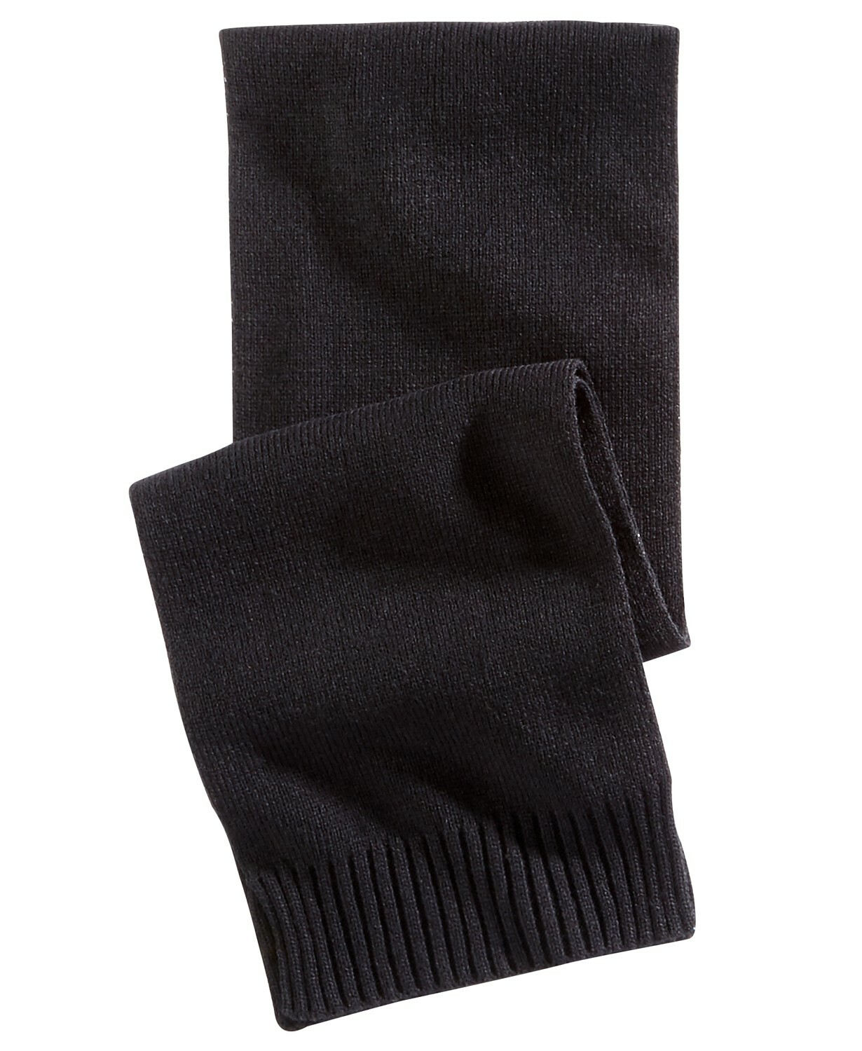 $95 Alfani Men's Black Knit Ribbed Reversible Warm Winter Muffler Scarf One Size