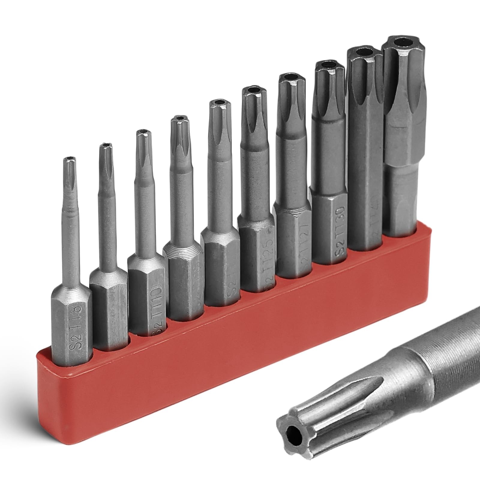 LMXMGRG 5 Point Security Torx Bit Set 10pcs Star Bits 5 point, 50mm/2inch