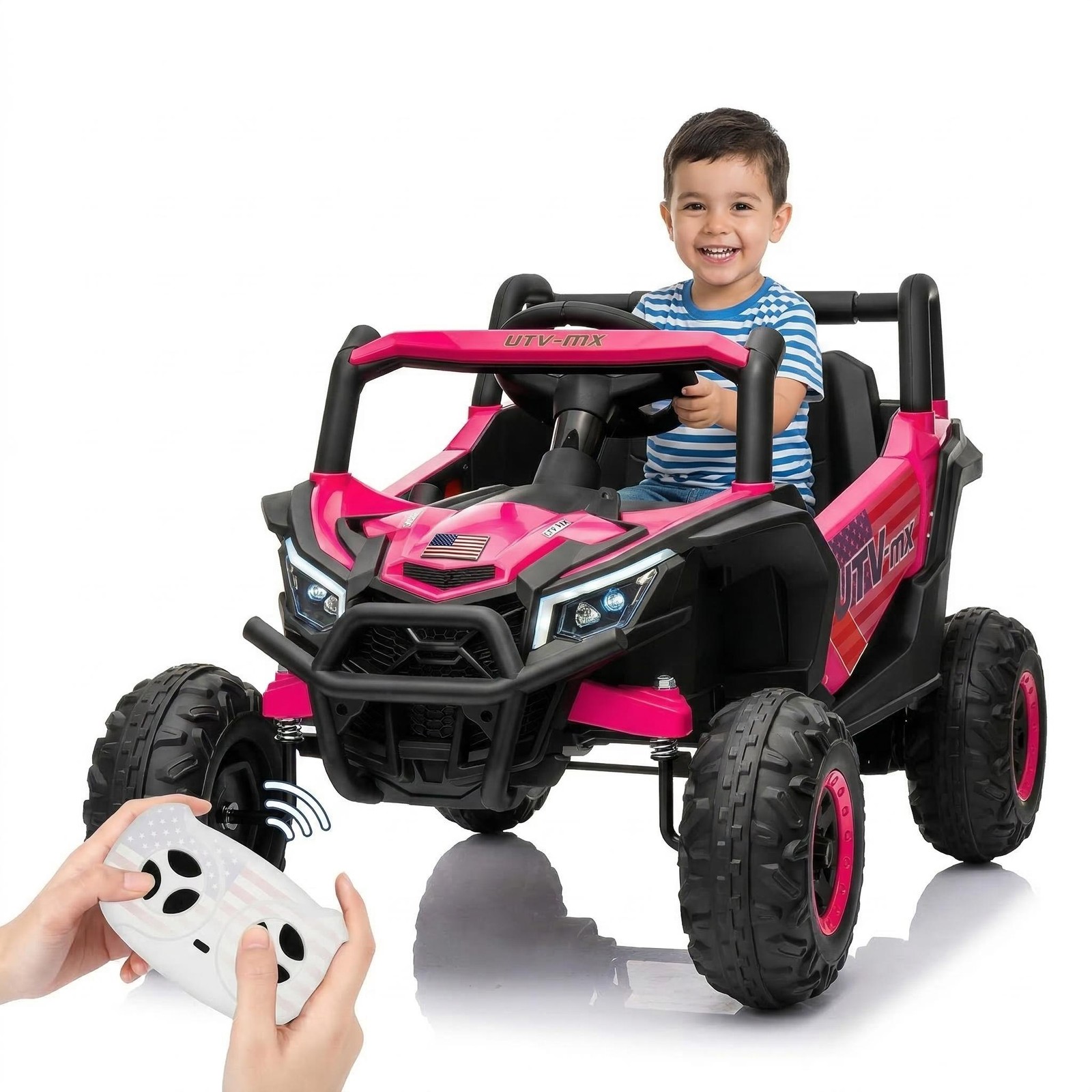 24V Kids Ride-on Car Toy,2-Seater Electric Vehicle UTV with Max 133LB Capacity