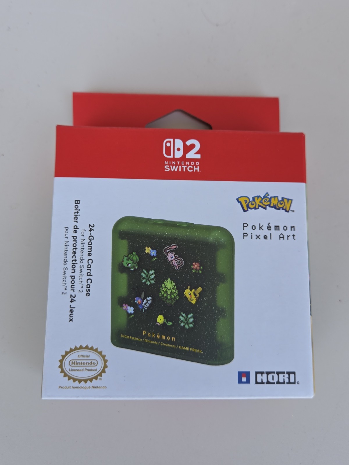 Pokemon Nintendo Switch 2 Hori Pixel Art 24 Game Card Case New Sealed Green