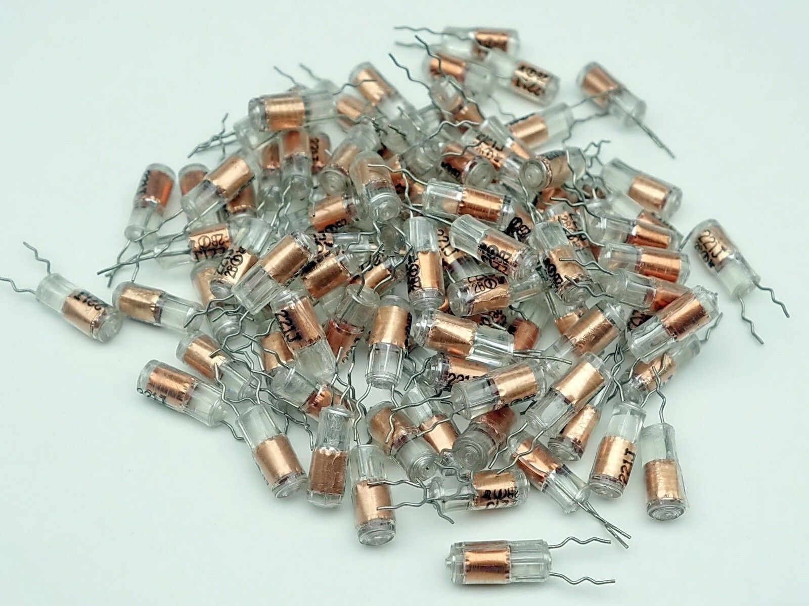 4 pcs NOBLE 220pF 125V 5% copper foil polystyrene film capacitor Made in Japan