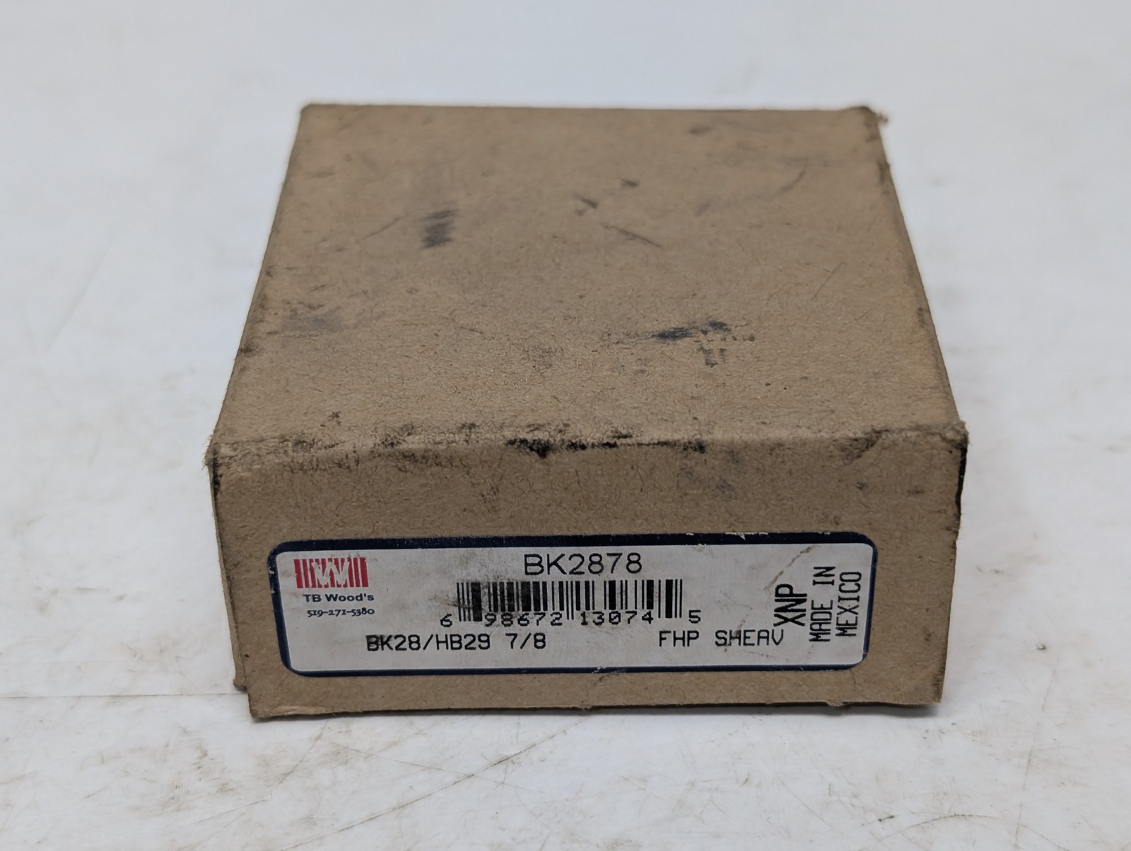 TB Wood's BK2878 BK28/HB29 7/8 FHP sheave in original packaging as shown