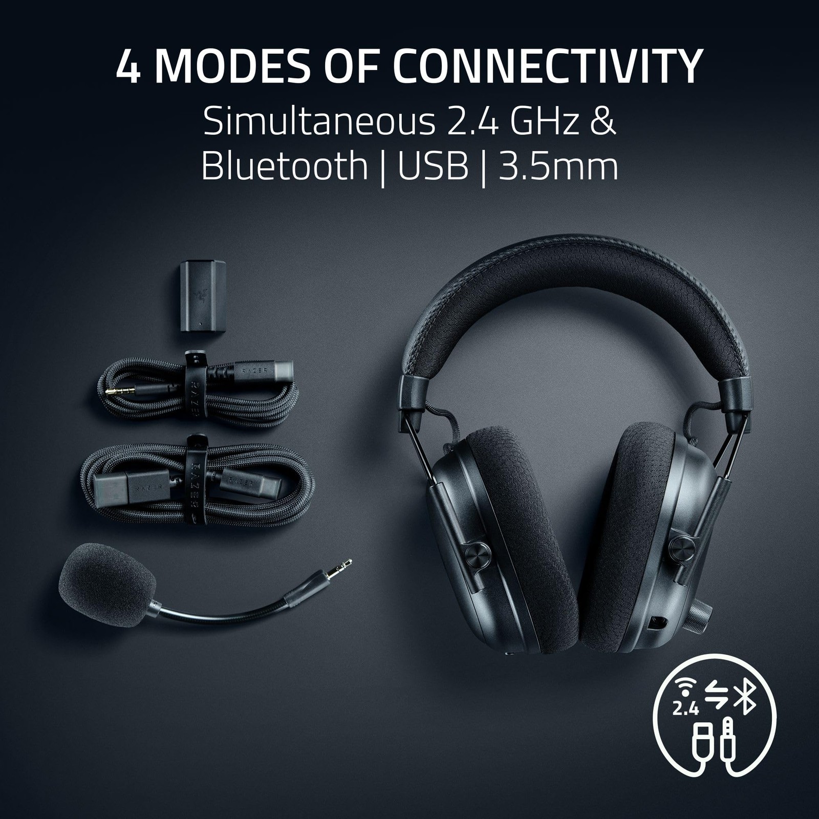 Razer BlackShark V3 Pro Wireless ANC PC Gaming Headset - Black