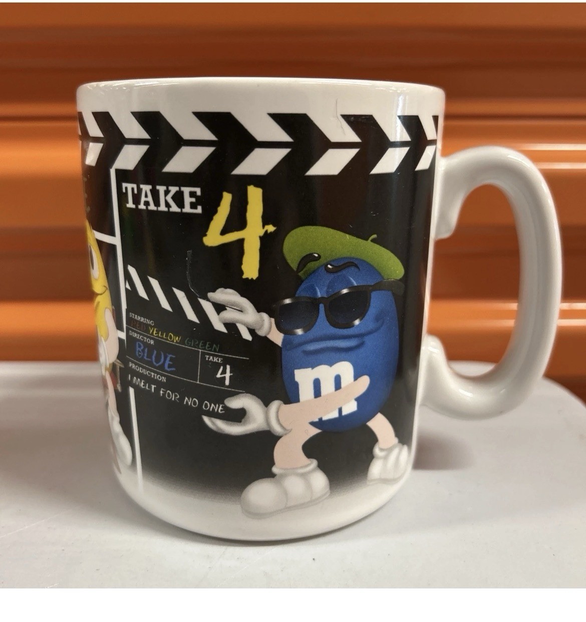 MARS M&M Mugs Cups XL I Melt For No One Movie Director Ceramic 5" x 4 1/3"