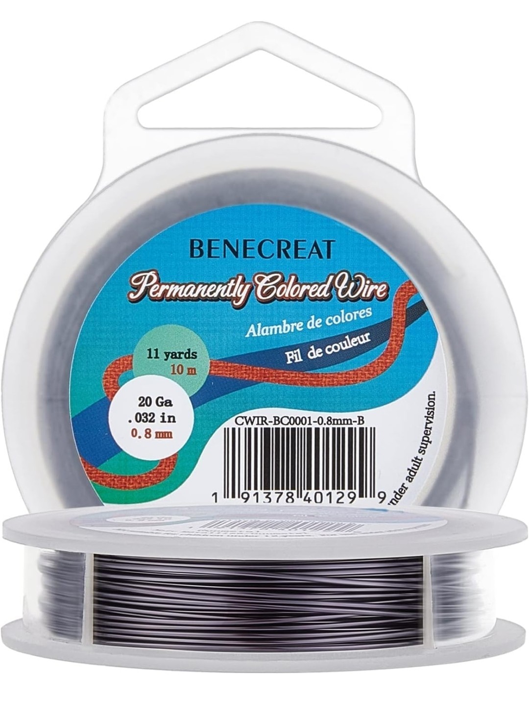 20 Gauge (.032") Artistic Crafting Wire | Gunmetal | Copper | Benecreat | 11 Yds