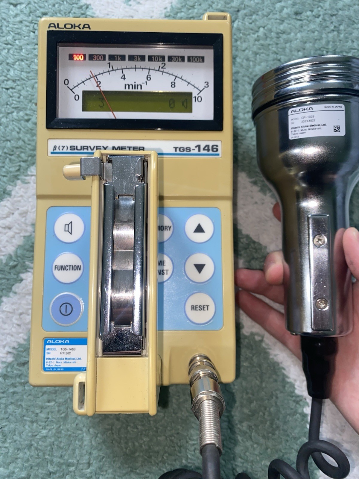 Aloka TGS-146 Contamination Meter/radiation Detector(not Fully Functioning)