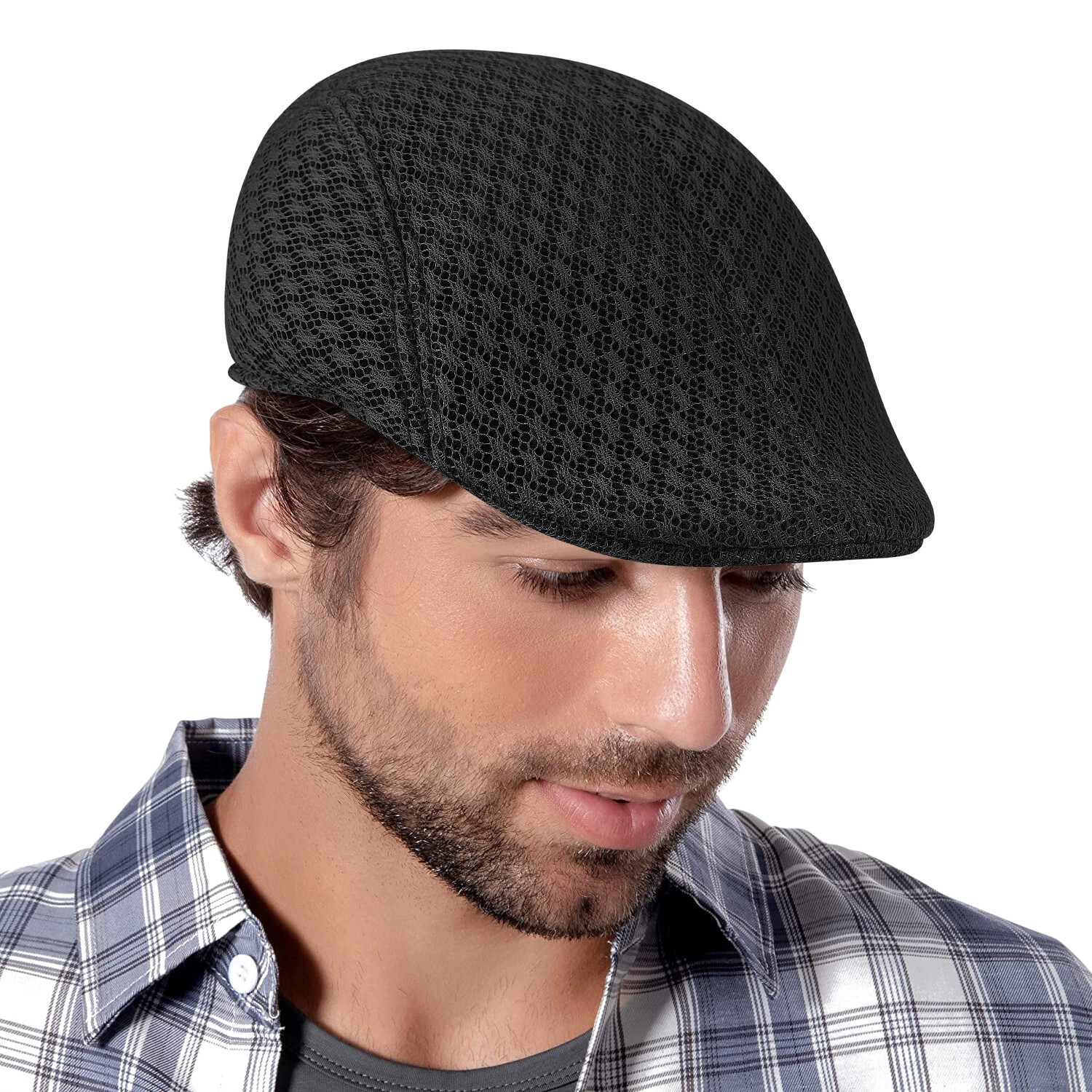 British Mesh Breathable Beret Golf Driver's Cap Casual Gentleman Vintage USA