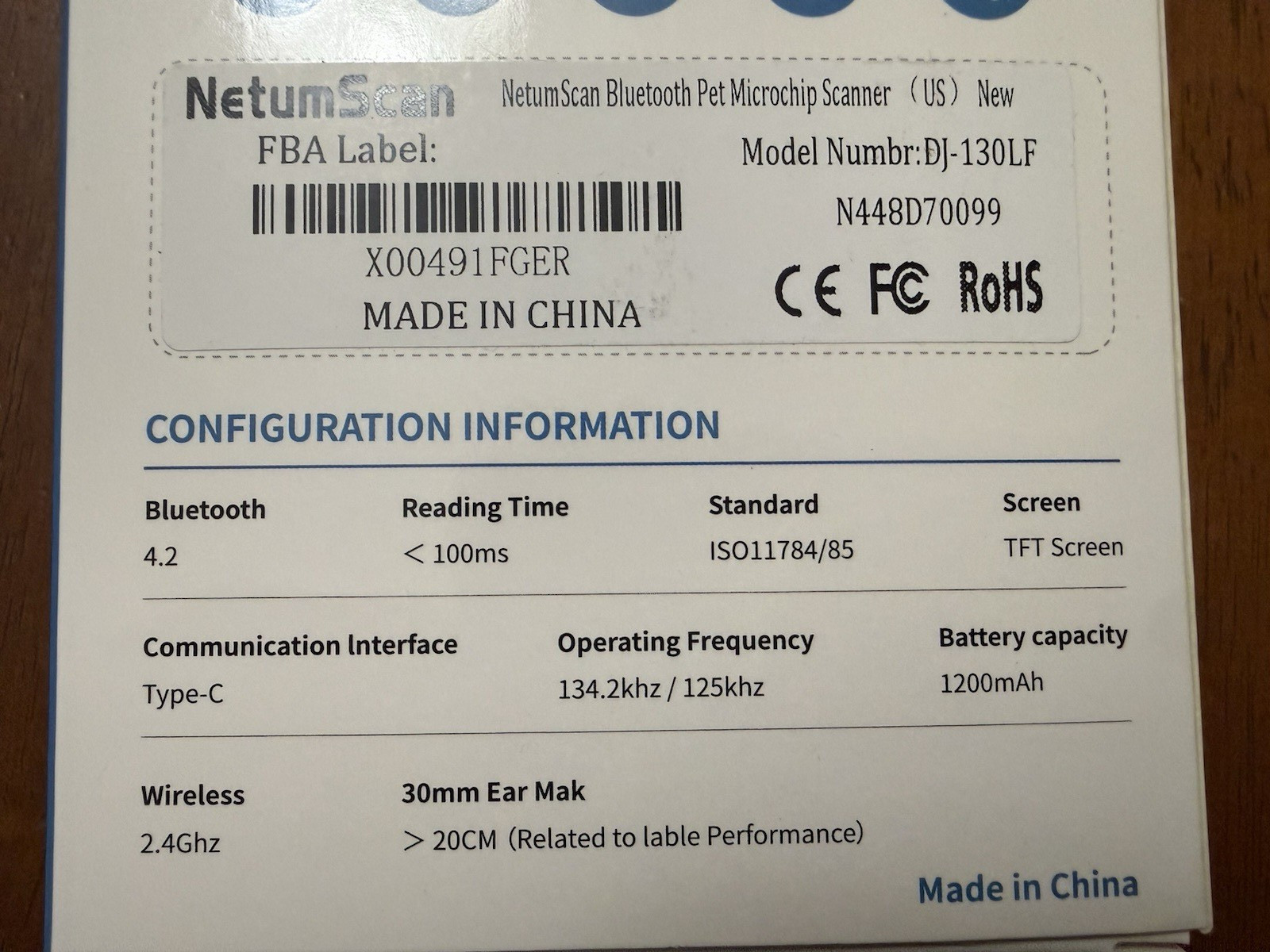 NETUM Scan Animal Pet Bluetooth Microchip Reader Scanner