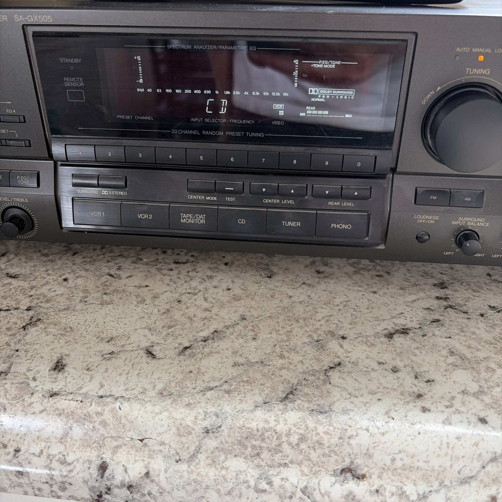 Technics AV Control Stereo Receiver SA GX505 Works Nice Shape