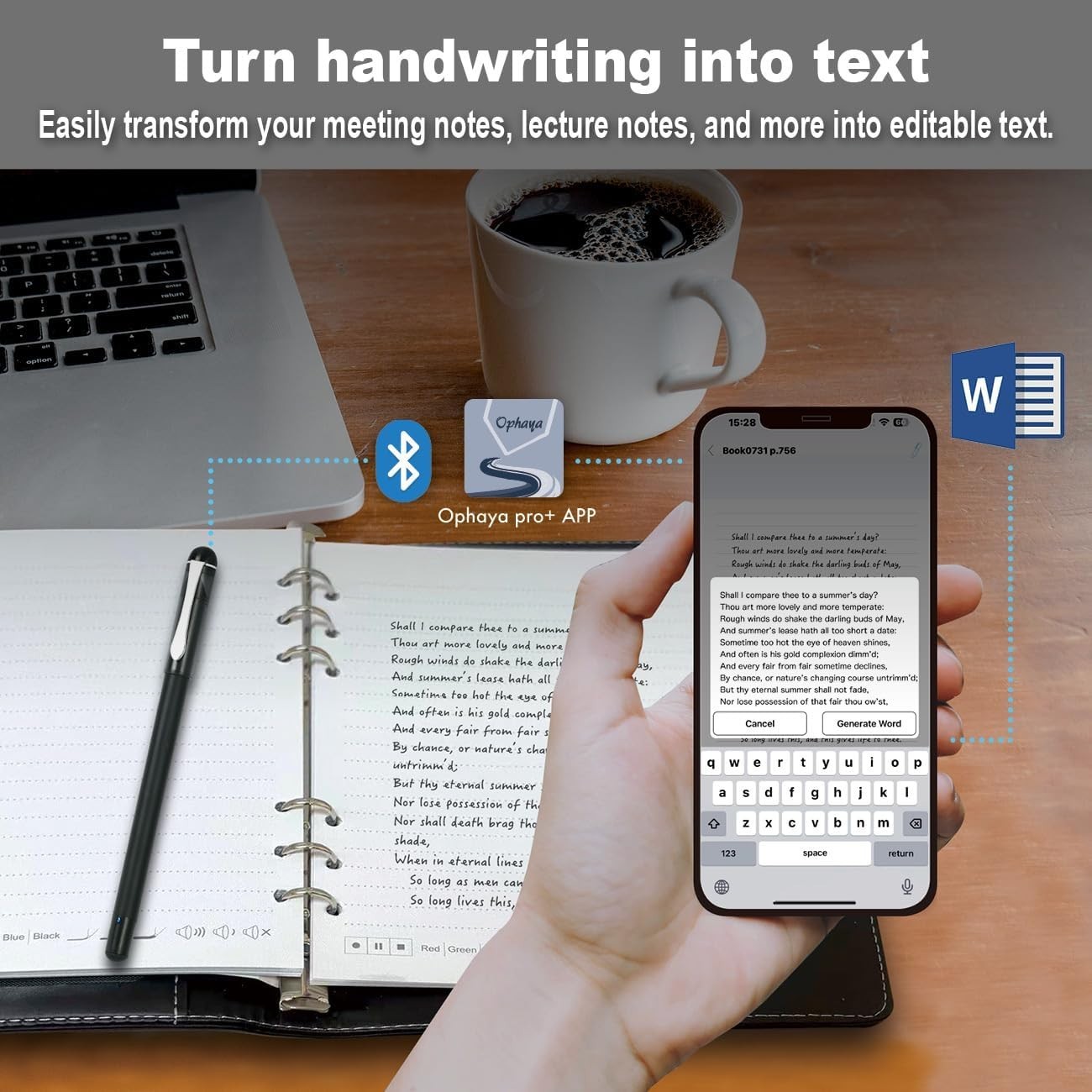 Digital Notebook with Smart Pen: Convert, Store & Share Handwritten Notes