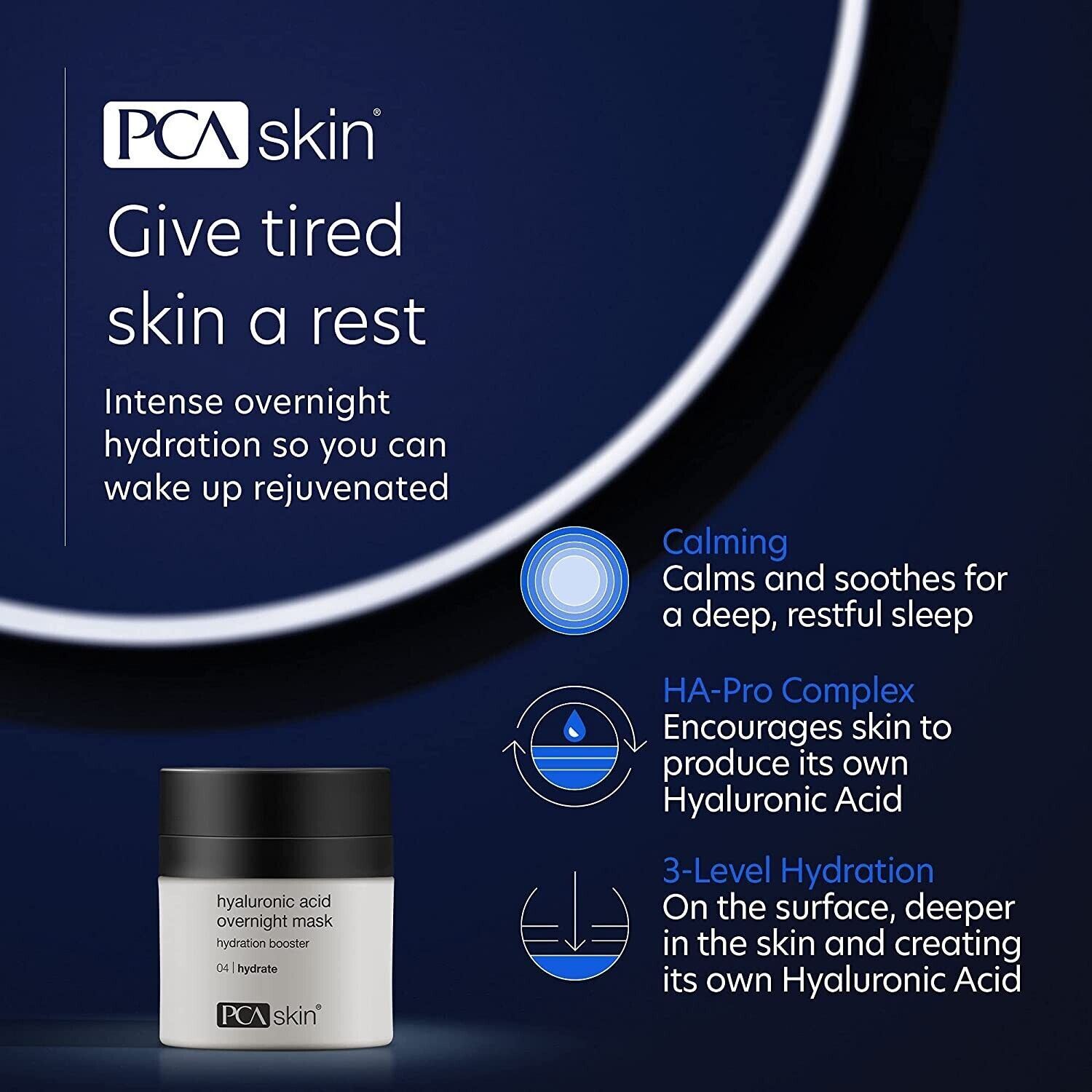 PCA Skin Hyaluronic Acid Overnight Mask 1.8 oz BB 12/25 *New In Box*