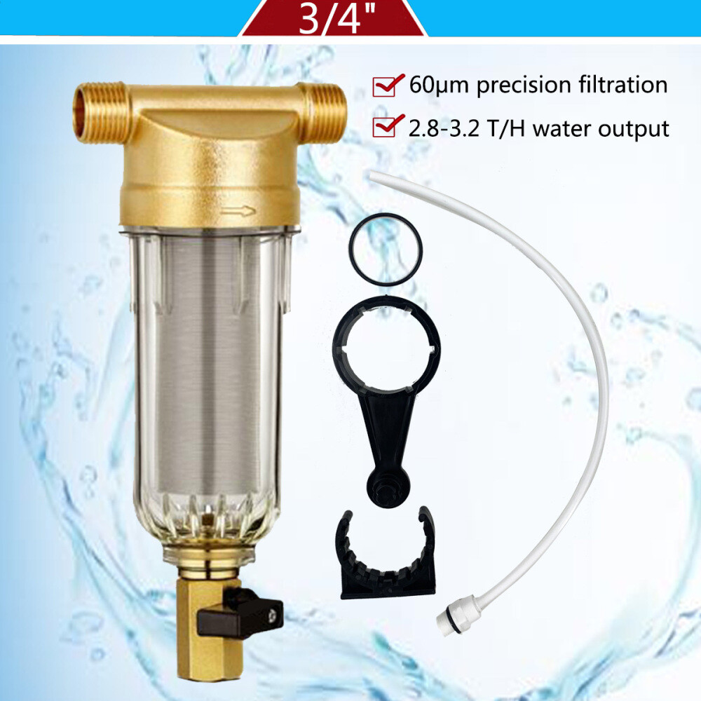 Whole House Spin Down Water Pre-Filter Sediment Water Filter Reusable