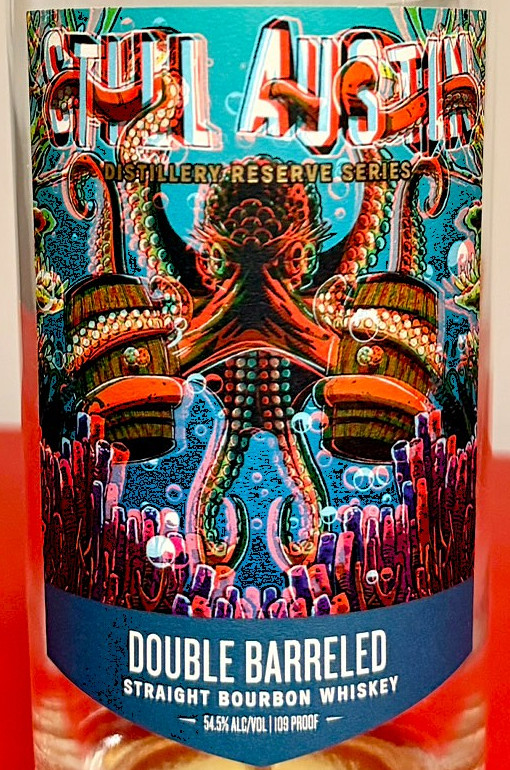 Still Austin Double Barrel Octopus Empty Bourbon Bottle sick 3D Artwork Rare!!