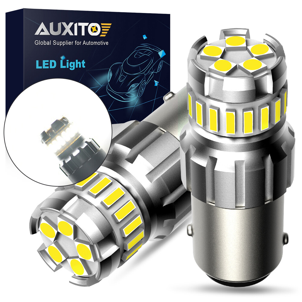 2X 6500K WHITE BRIGHT 1156 7506 LED REVERSE BACKUP LIGHT BULBS CANBUS ERROR FREE