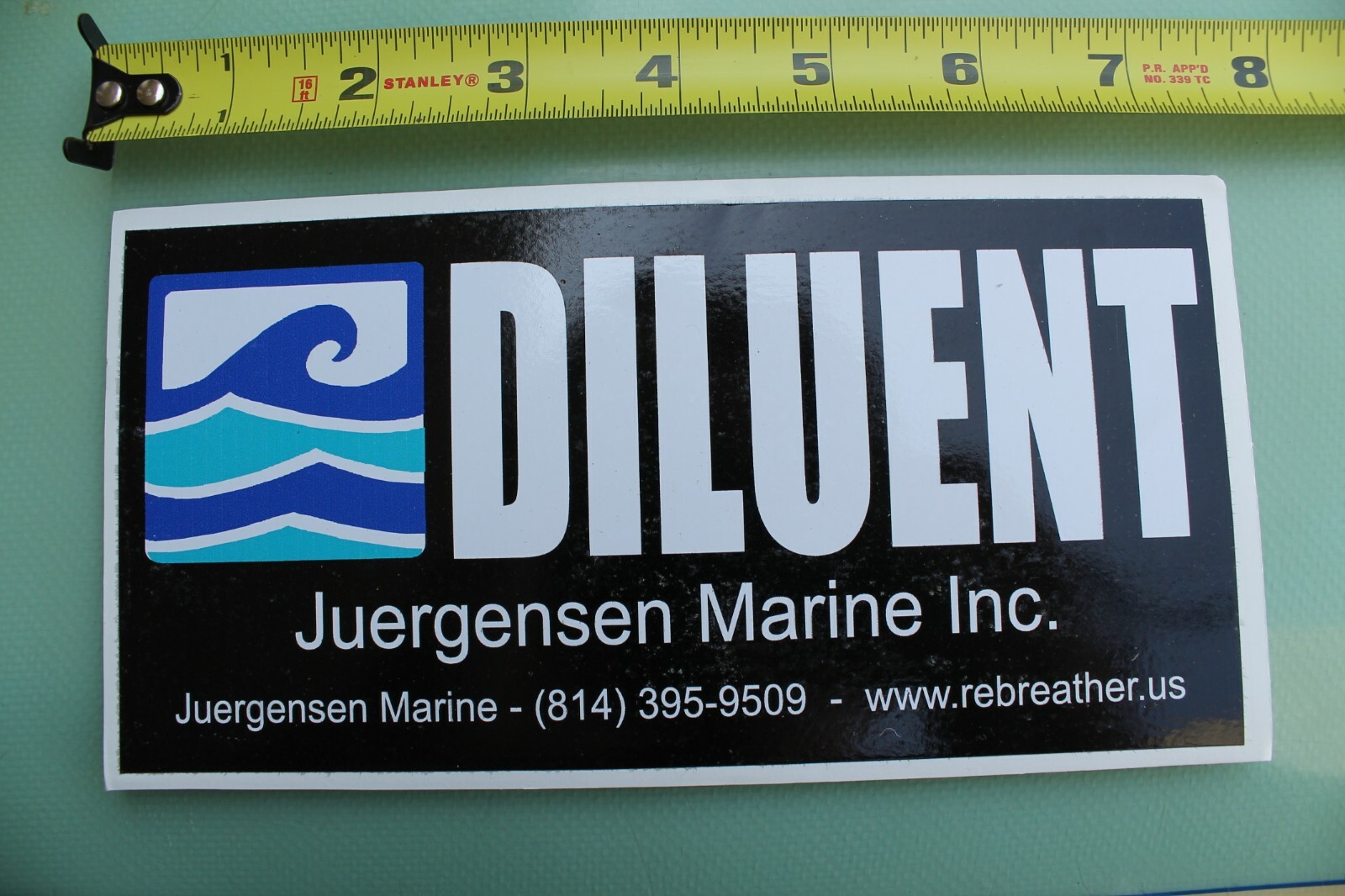 DILUTENT Juergensen Marine Ocean Nautical Equipment Scuba Snorkel Diving STICKER