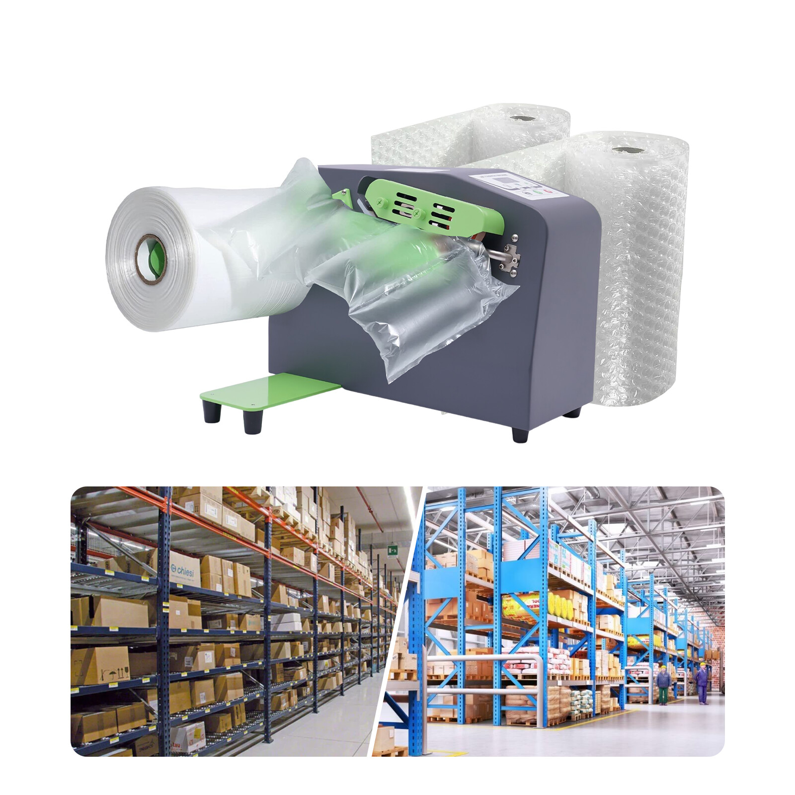 Air Cushion Maker Machine Bags Wrap Air Pillow inflator Air Bubble Maker Machine