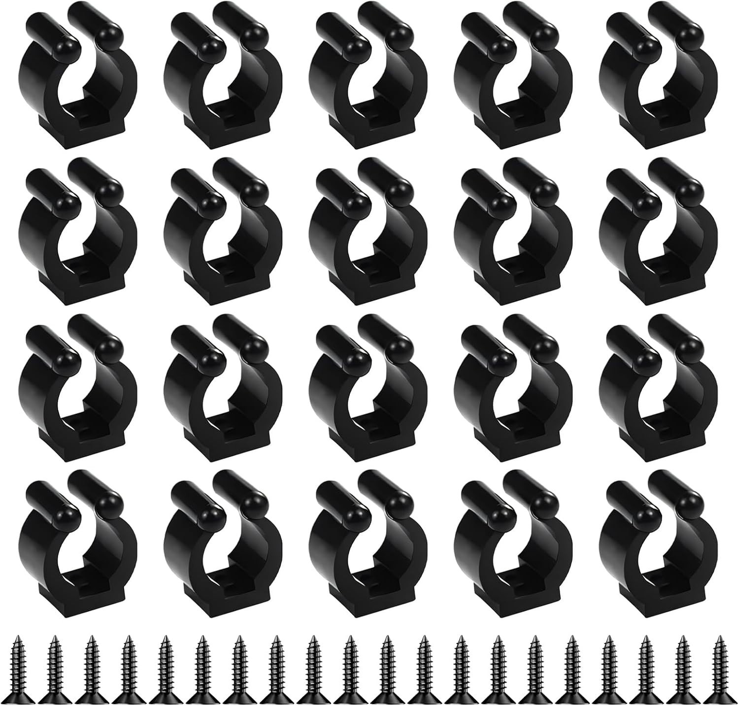 20 PCS Fishing Rod Clips, Wall Mounted Fishing Rod Holders, Billiards Snooker Cu