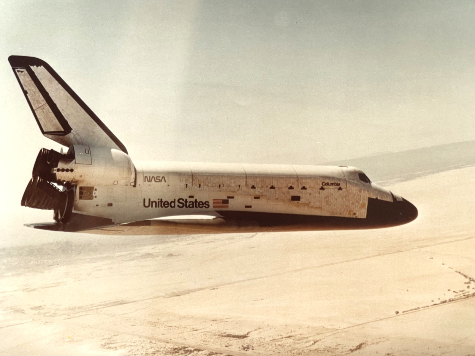 VINTAGE SPACE NASA  COLUMBIA SHUTTLE LARGE FORMAT  JPL KODAK PAPER  11 X 14