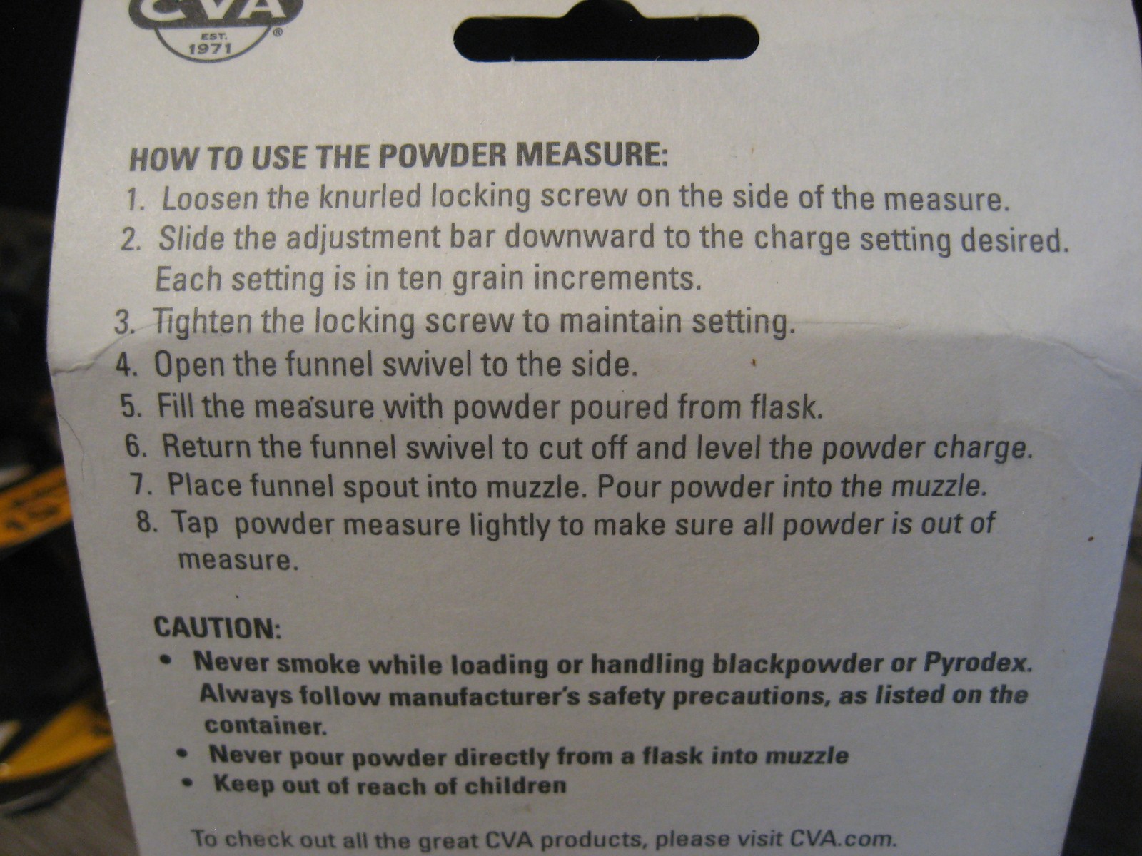 CVA Muzzleloader Range Model Brass Powder Measure Up to 120 Grains - AC1410