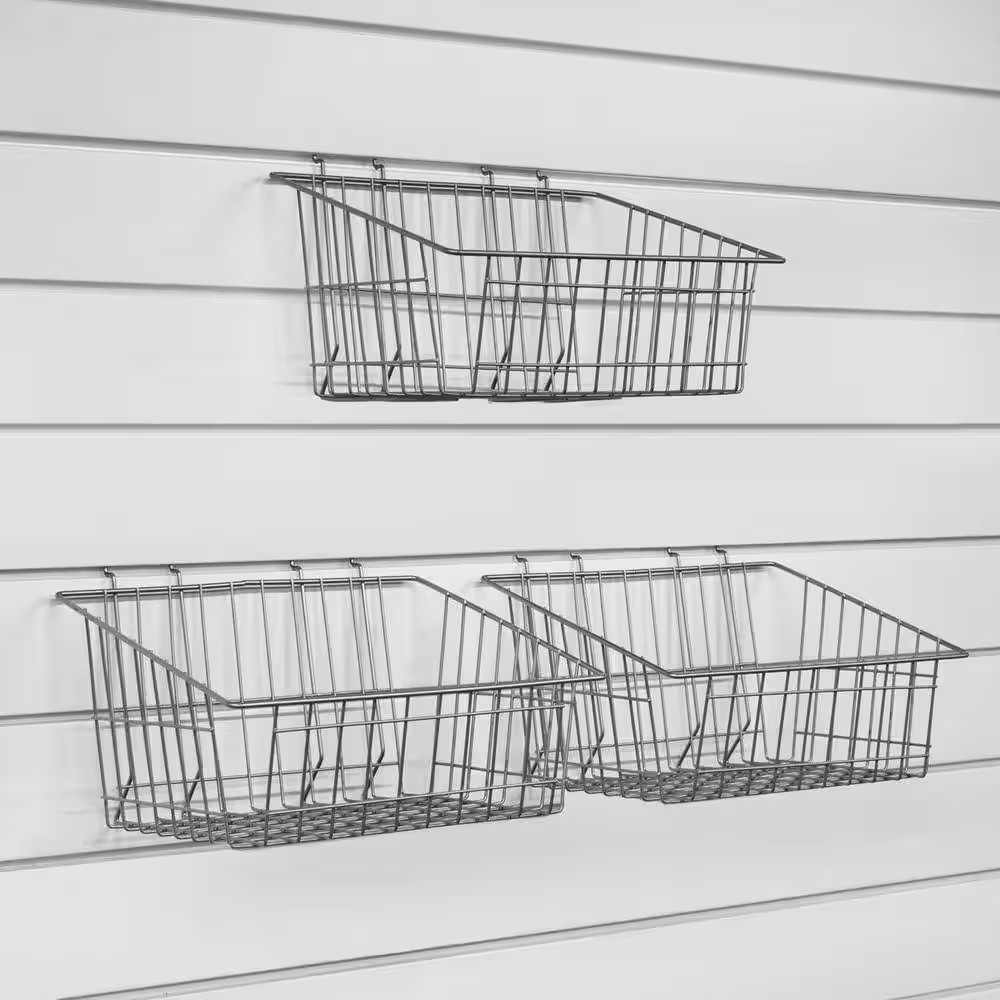 Slatwall Metal Basket (3-Pack)