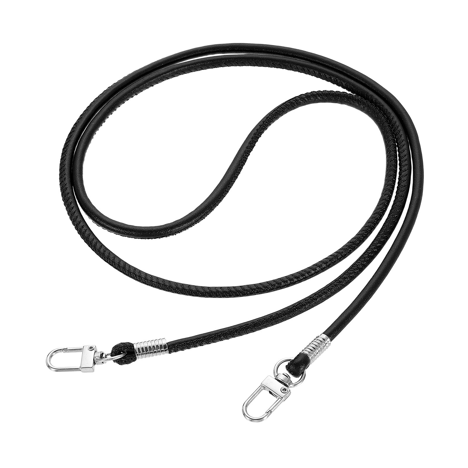 Crossbody Replacement Chain Strap, 120cm Thin Soft PU Strap (Black)
