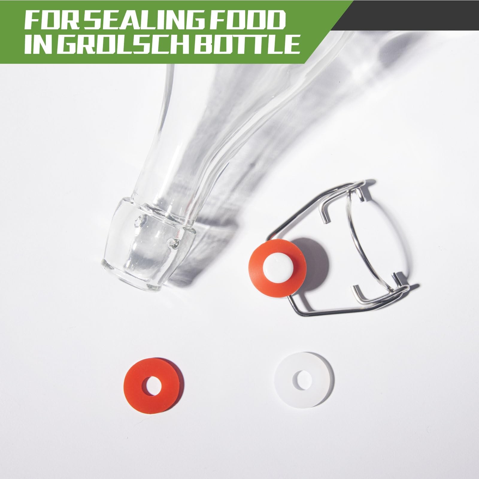 Silicone Gaskets for Swing Top Bottles Replacement Seals 40 Pack