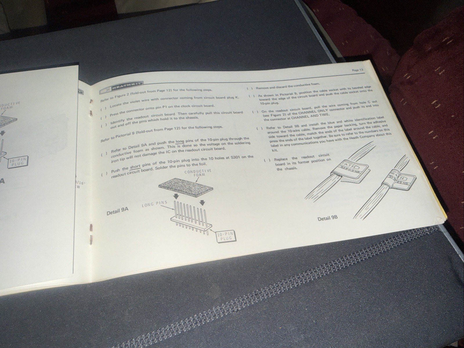 Heathkit Assembly Manual for GRA-2000-1 TV Clock Accessory Ok Condition Used