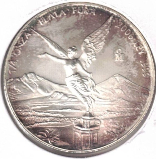 2006 Mexico Uncirculated 1/4 ONZA (1/4 Troy Ounce of Silver!