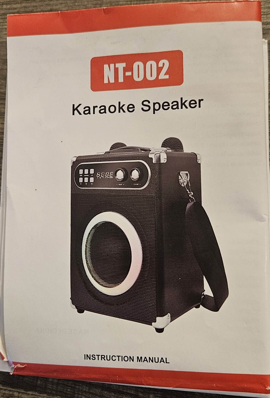 Wireless Karaoke Machine System Portable Bluetooth 5.1 Speaker W/ 2 Microphone